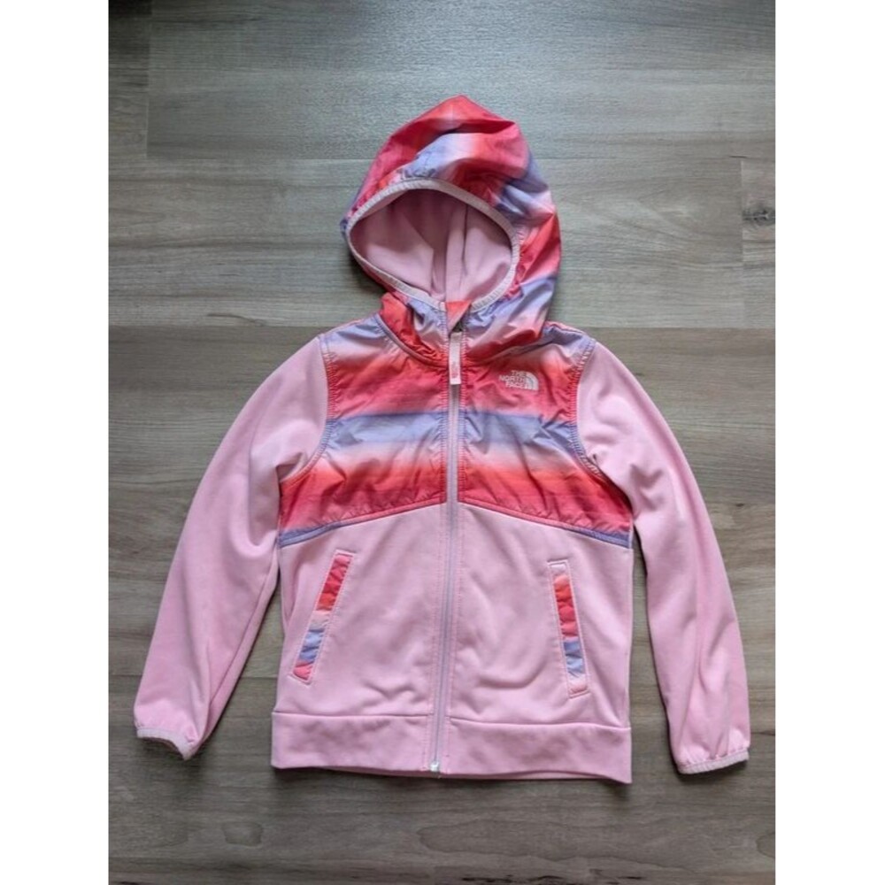 North Face Pink and Purple Sweatshirt Jacket, 6Y (U2)